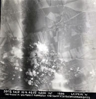 Leipzig Railwayy Yards being Bombed 10 April 1945