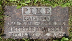 Calvin and Myrtle's Grave in Edmond's Memorial Cemetery 