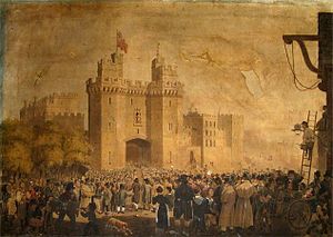Prisoners arriving at Lancaster Castle Prison